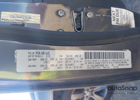 2016 Jeep Compass Sport из США, поврежденный, VIN 1C4NJCBA8GD705366